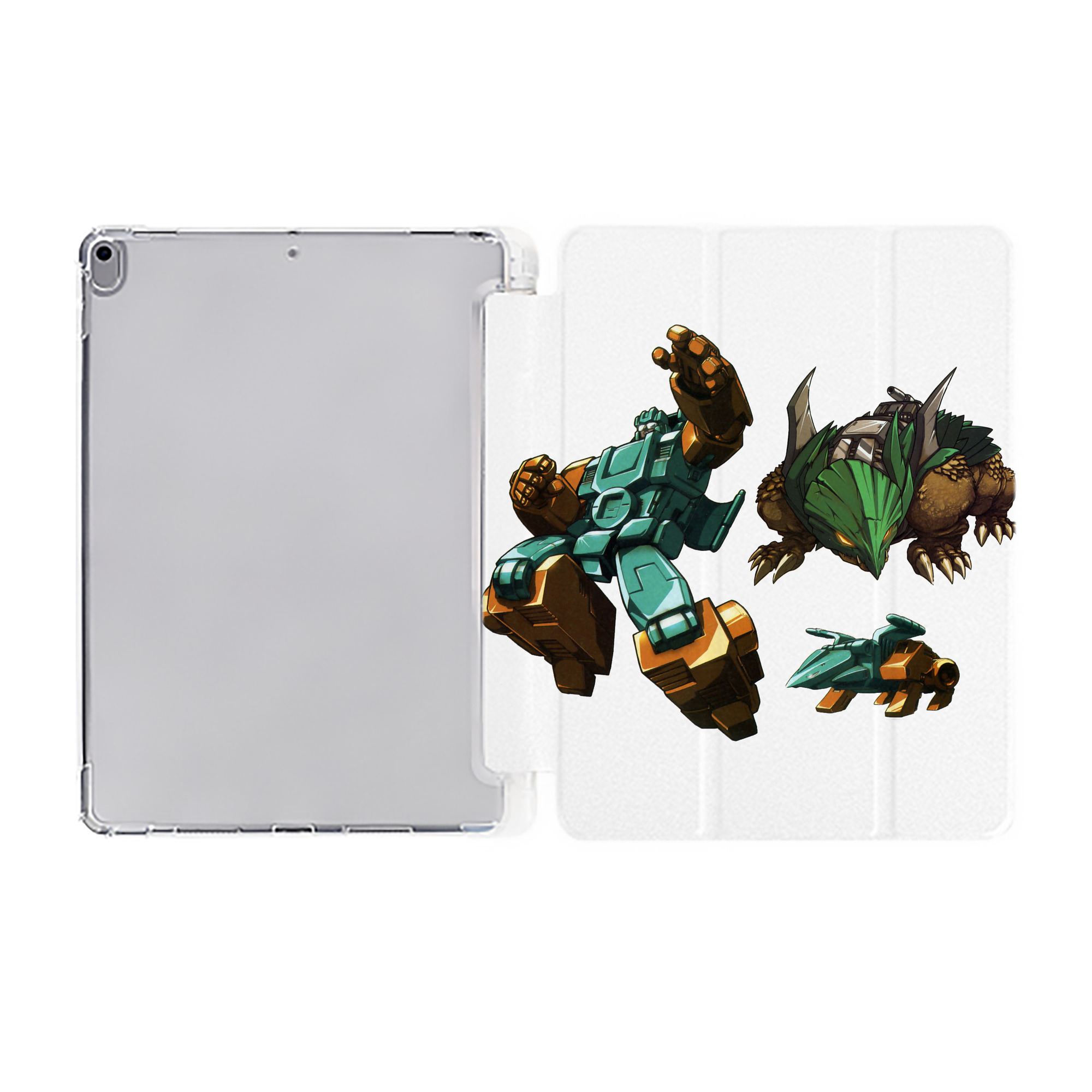 （画像用）  IPad ケース ペン収納付き 三つ折りスタンド PUレザー×シリコン 対応機種9.5/10.5/10.9インチ